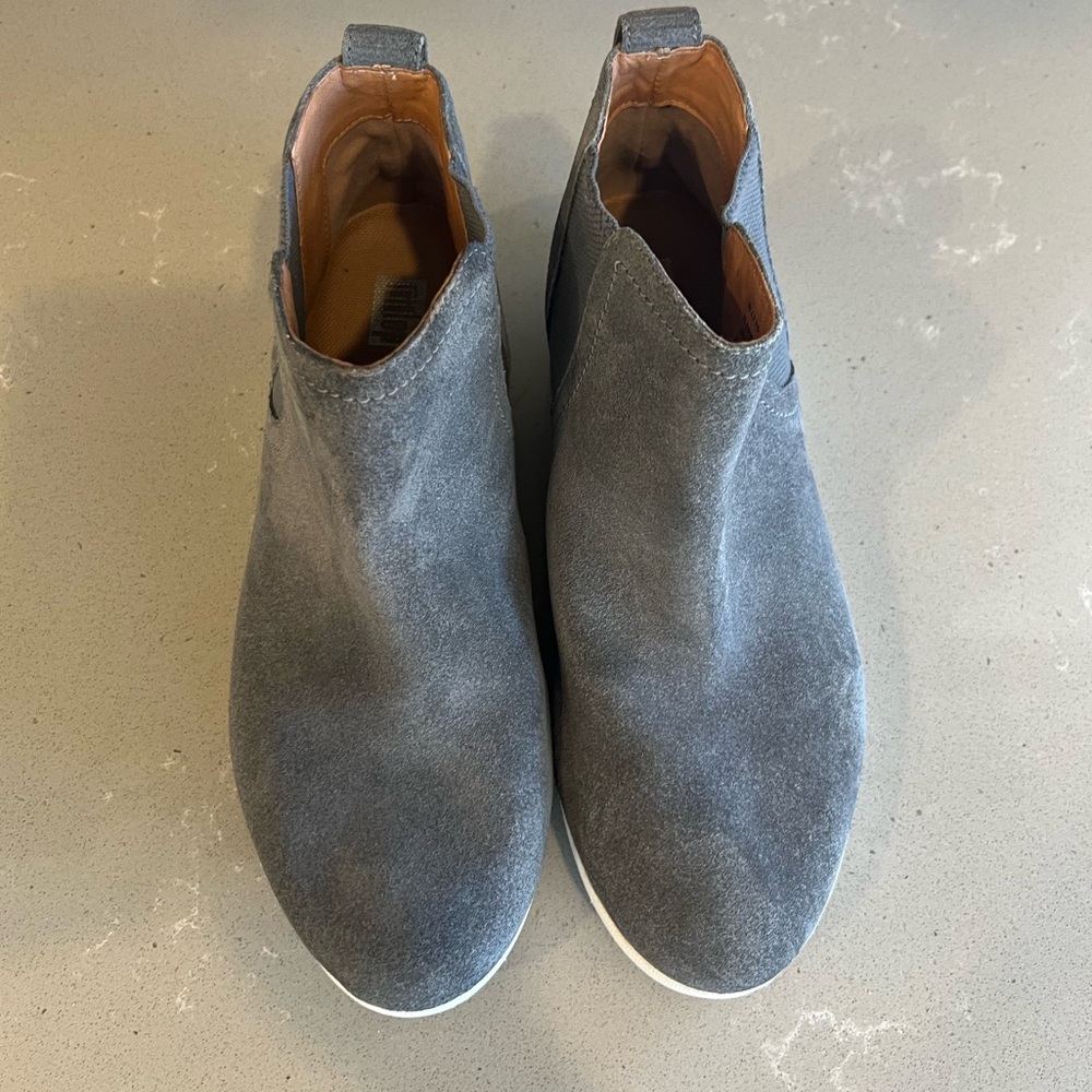 Fit Flop Gray Suede Ankle Boots Booties Shoes Women’s Size 6.5 - Picture 7 of 12